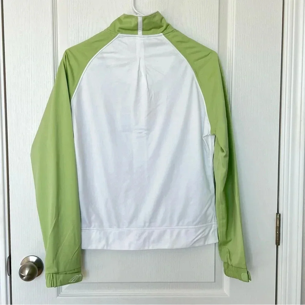 NWT Glen Echo Stretch Tech Rain Gear Waterproof Golf Jacket Lime White Size S
